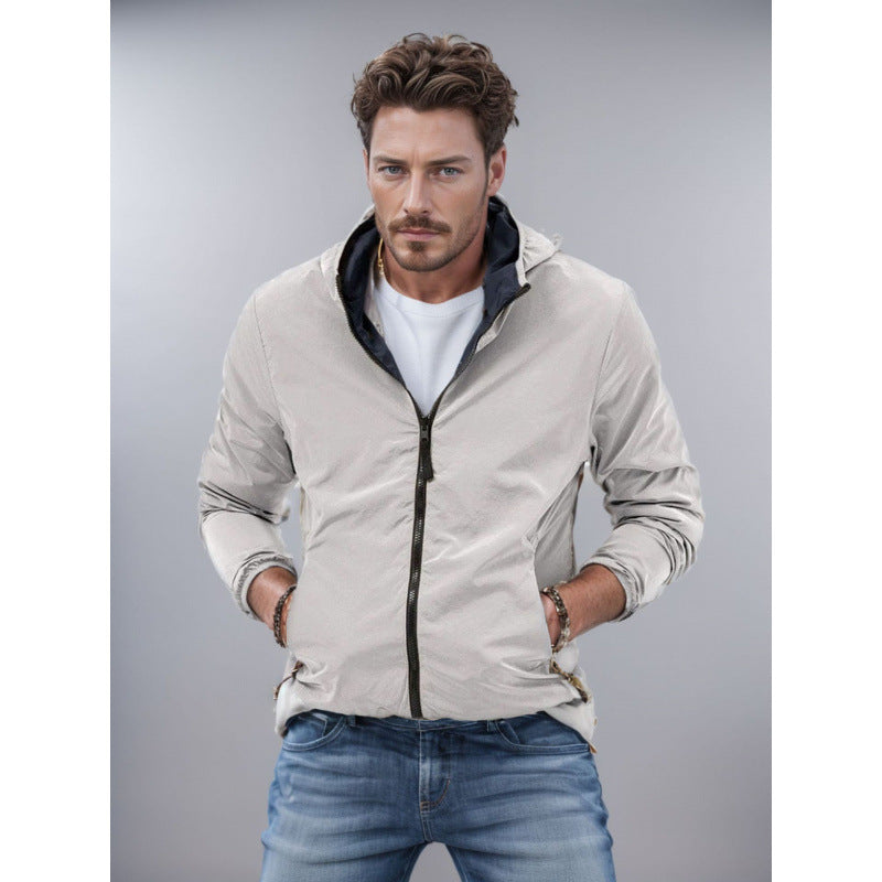Herren Windjacke Leicht Wasserdicht BerlinGlamour