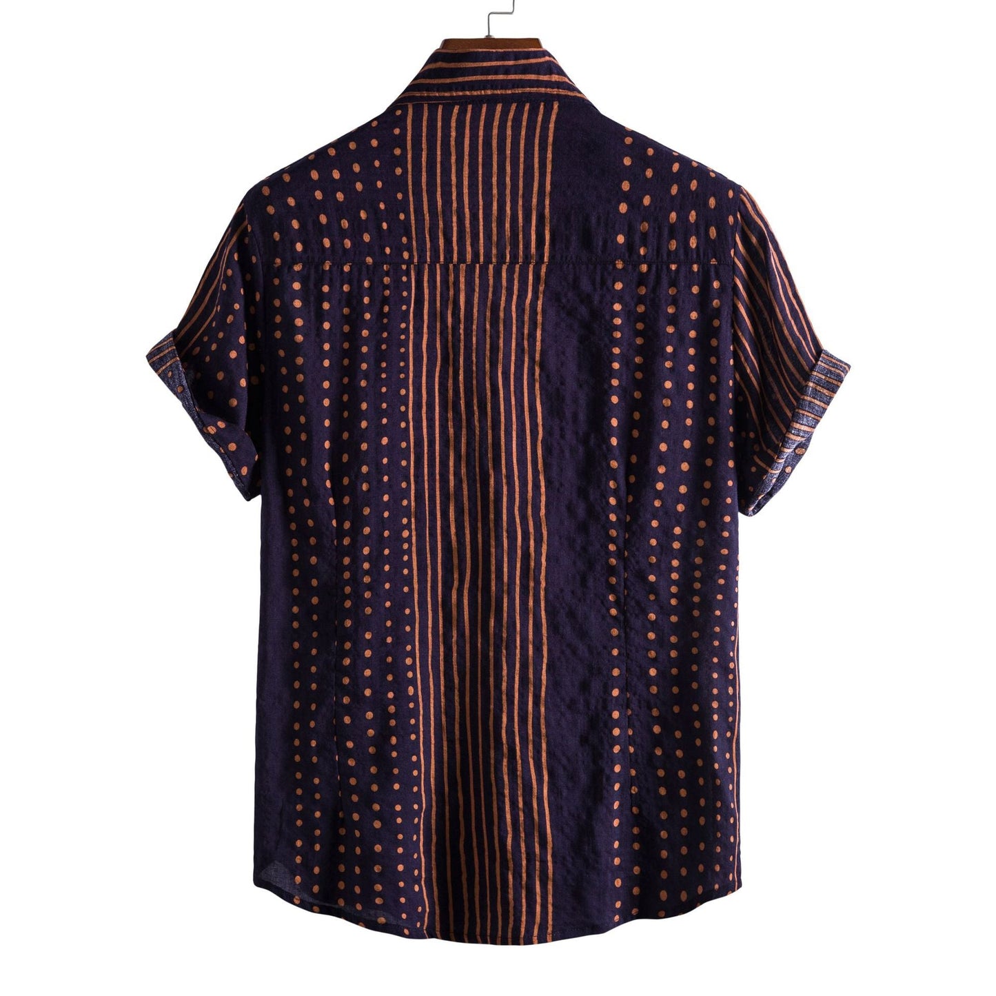 Herren Kurzarmhemd Modern Punkt Streifen Muster Trendy