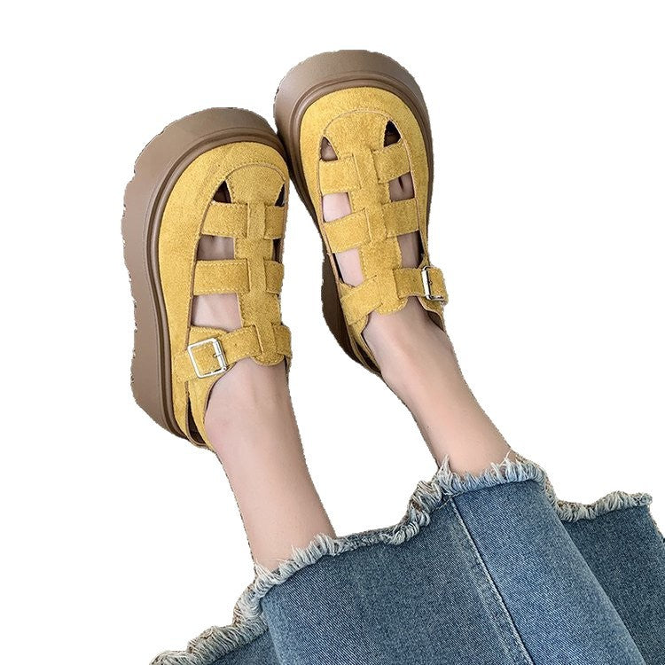 Damen Plateau-Sandalen Weich Bequem Mit Riemchen