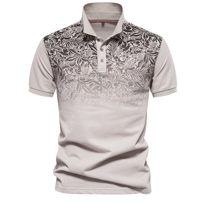 Herren Poloshirt Floral Klassisch Berlin Stil