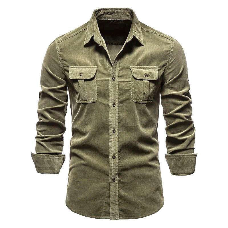 Herren Denim Hemd Modern Schnitt mit Brusttaschen - BerlinGlamour
