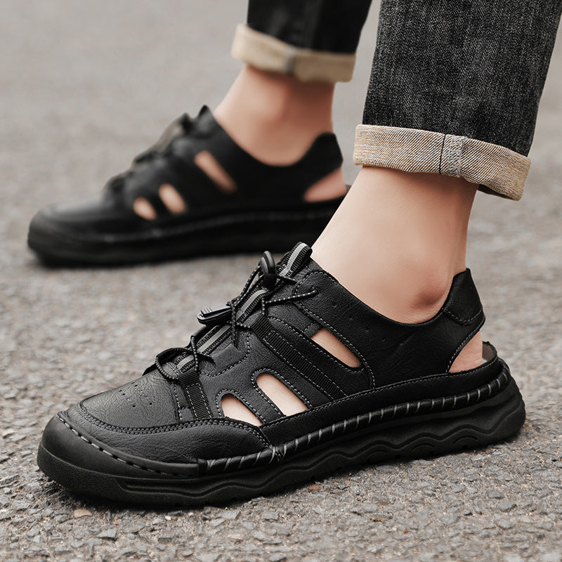 Herren Sandalen mit Verstellbarem Riemen Bequem Sommer