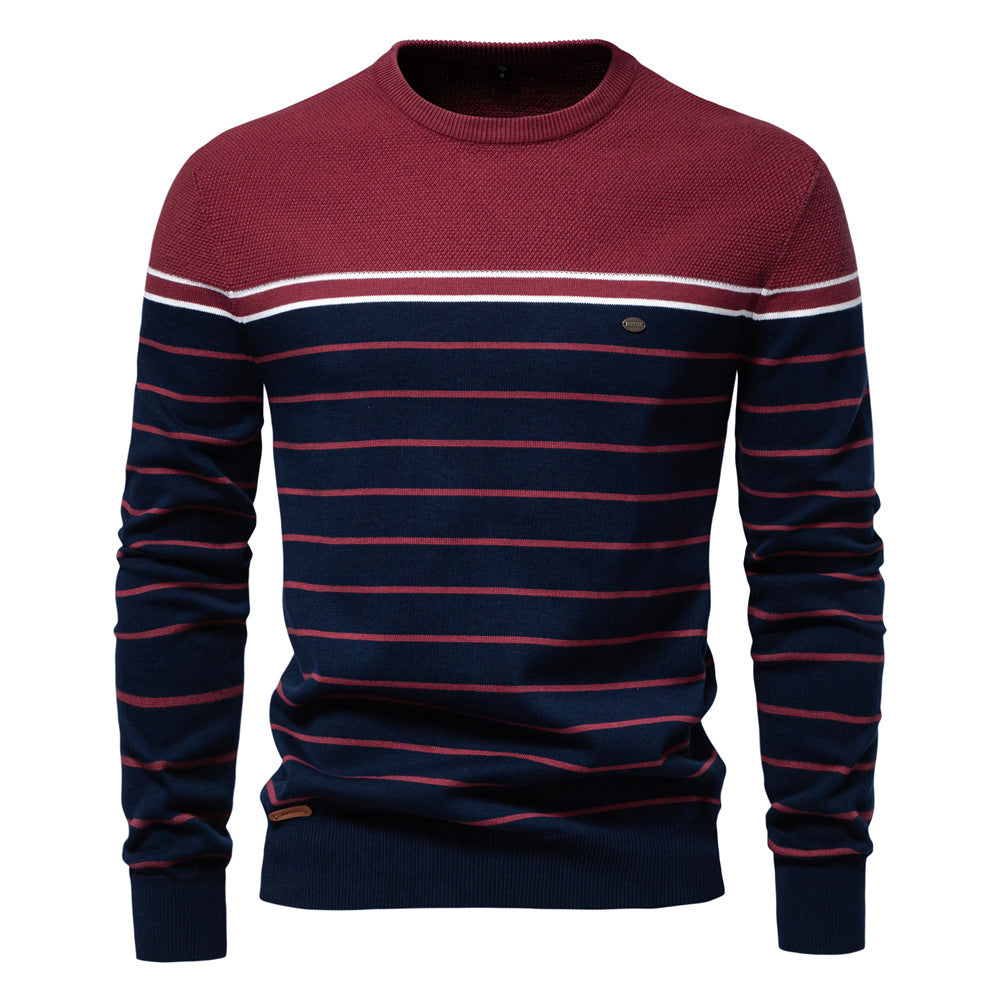 Herren Strickpullover Maritim Streifen Modern