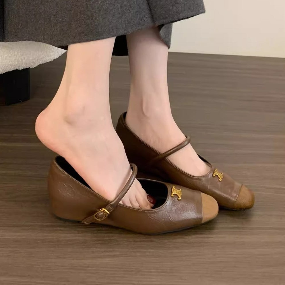 Damen Ballerinas Elegant Schnalle Schuhe Damen Modisch