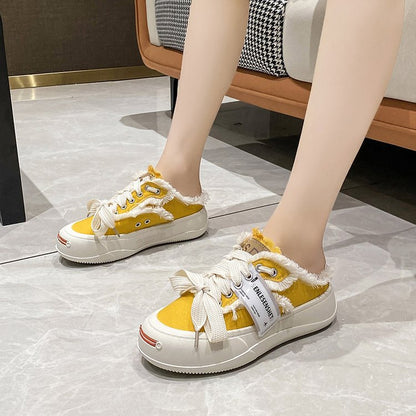Damen Sneaker Bequem Fleece Obermaterial Modern