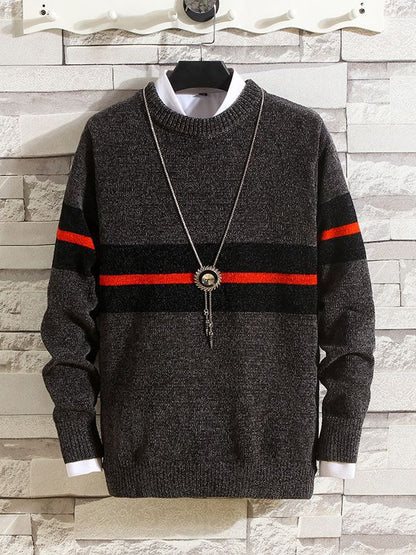 Modischer Herren Pullover Streifen Design Hochwertig