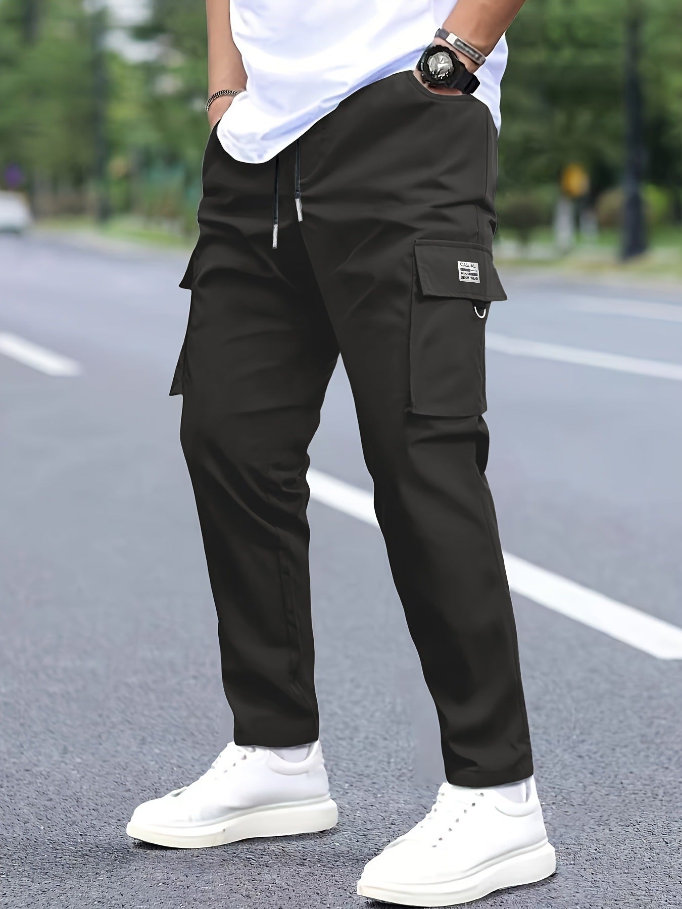 Herren Cargo-Hosen Modern Praktisch Vieltaschen