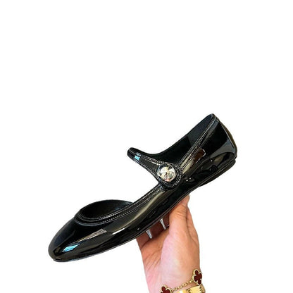 Damen Ballerinas mit Glitzer Schnalle Elegant