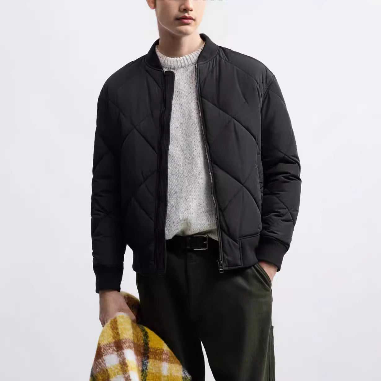 Herren Steppjacke Sportlich mit Taschen - BerlinGlamour