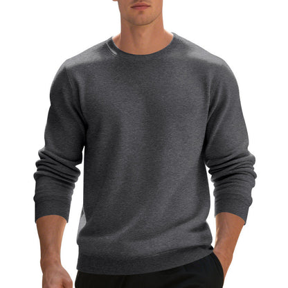 Herren Sweatpullover Rundhals Bequem Lässig Grau