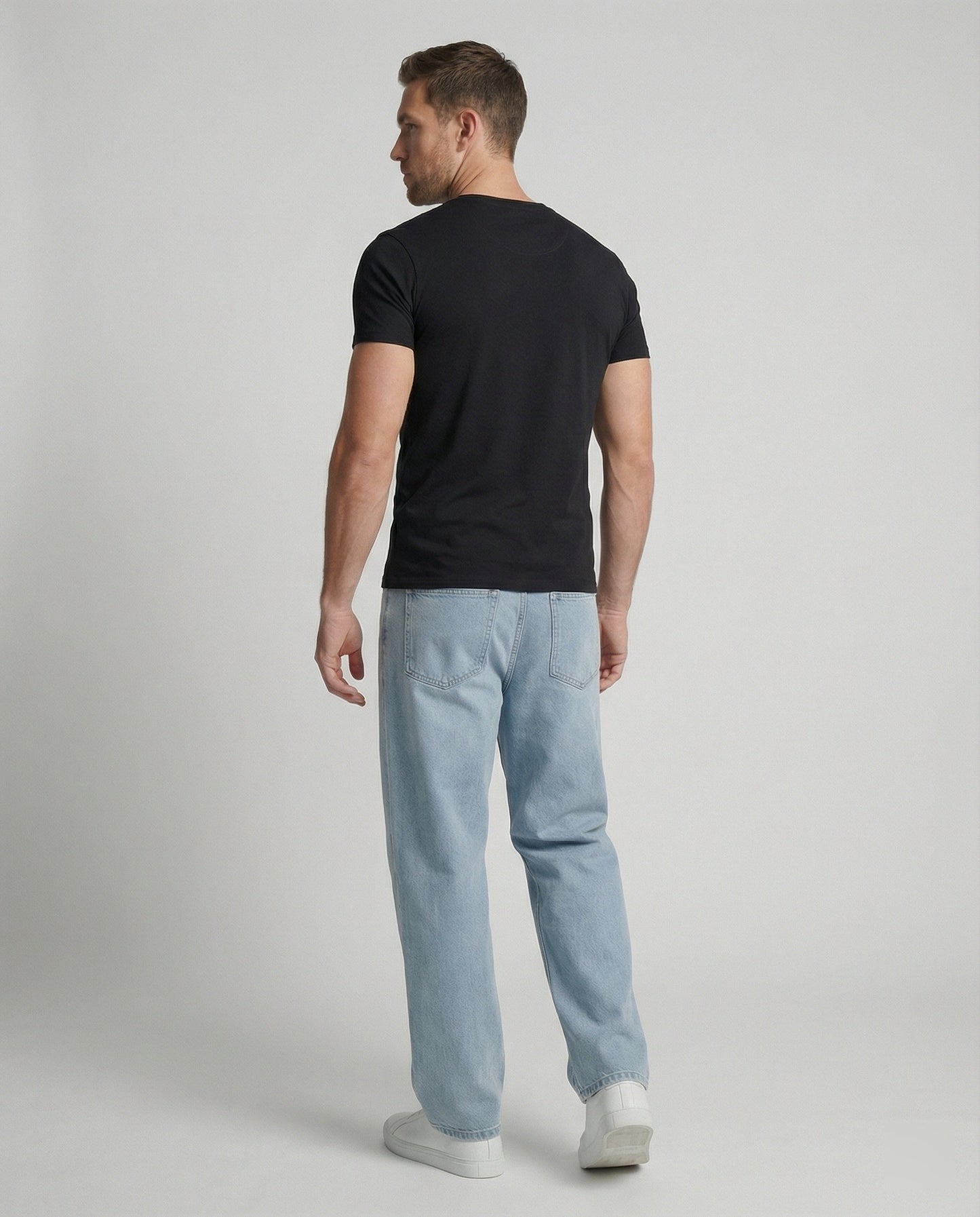 Herren Vintage Jeans Weite Bein Relaxed Fit