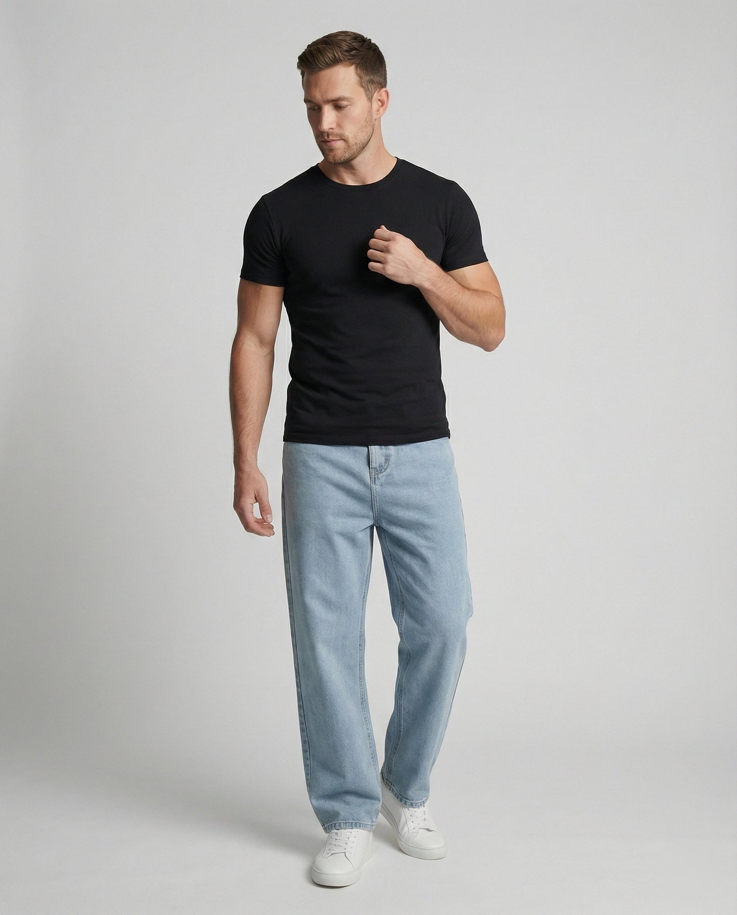 Herren Vintage Jeans Weite Bein Relaxed Fit