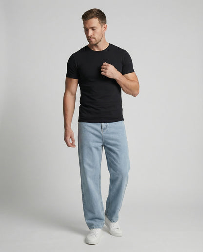 Herren Vintage Jeans Weite Bein Relaxed Fit