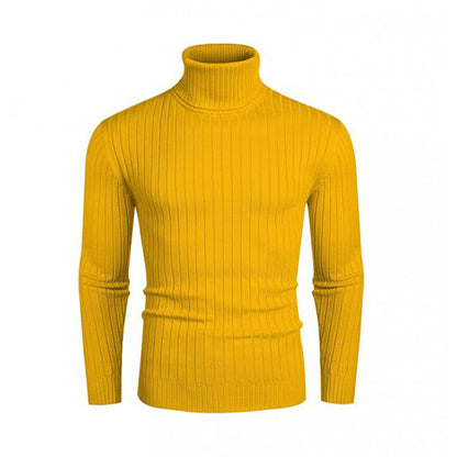 Herren Rollkragenpullover Fein Rippenstruktur Hochwertig