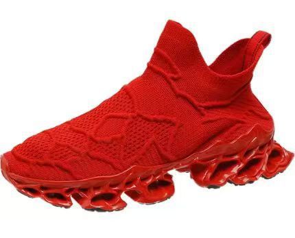 Damen Sneaker Sportlich Strick Rutschfest Komfortabel