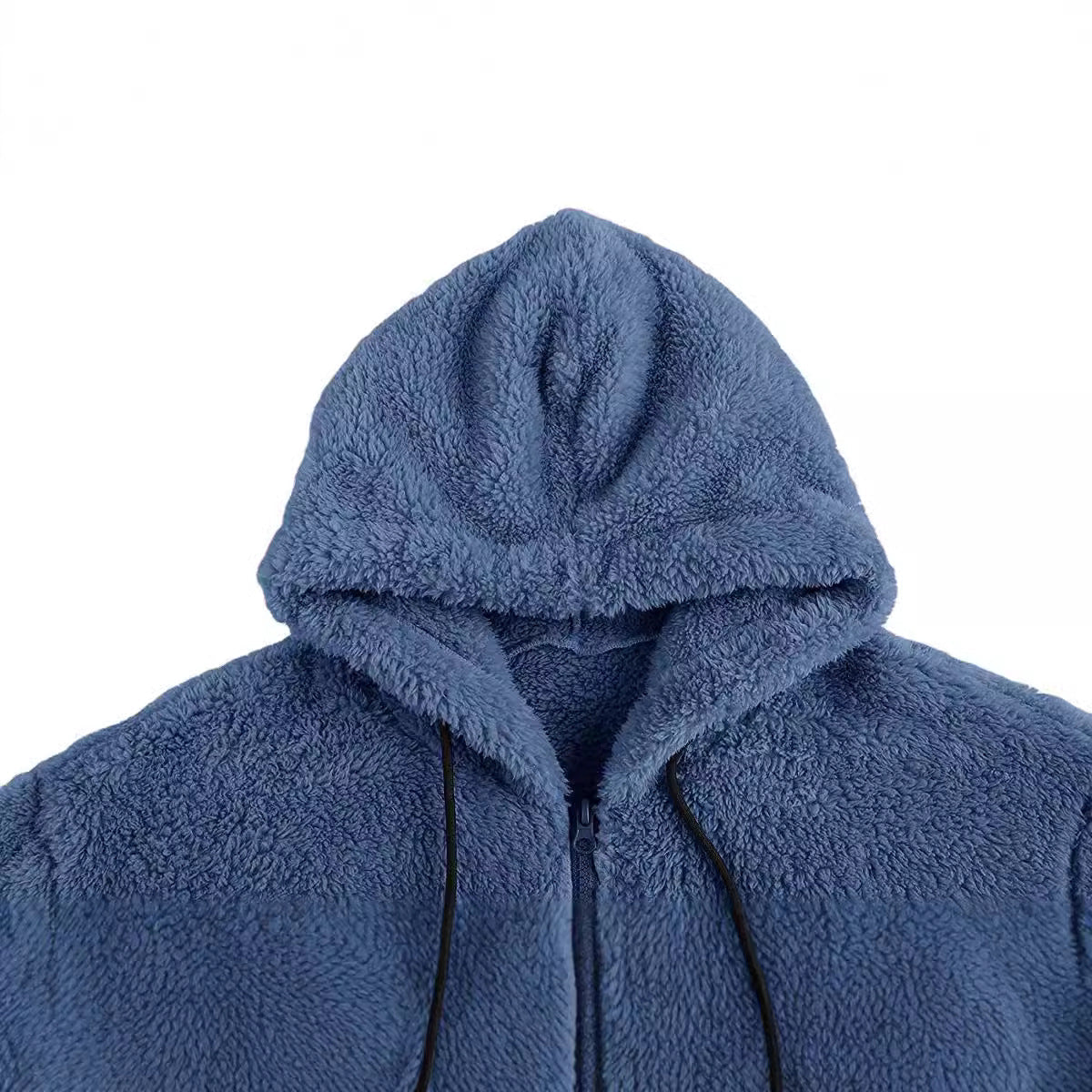 Herren Fleecejacke Warm Kapuze Taschen Sportlich
