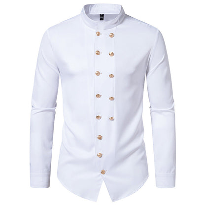 Herren Hemd Stehkragen Elegant dekorativ Berlin Style