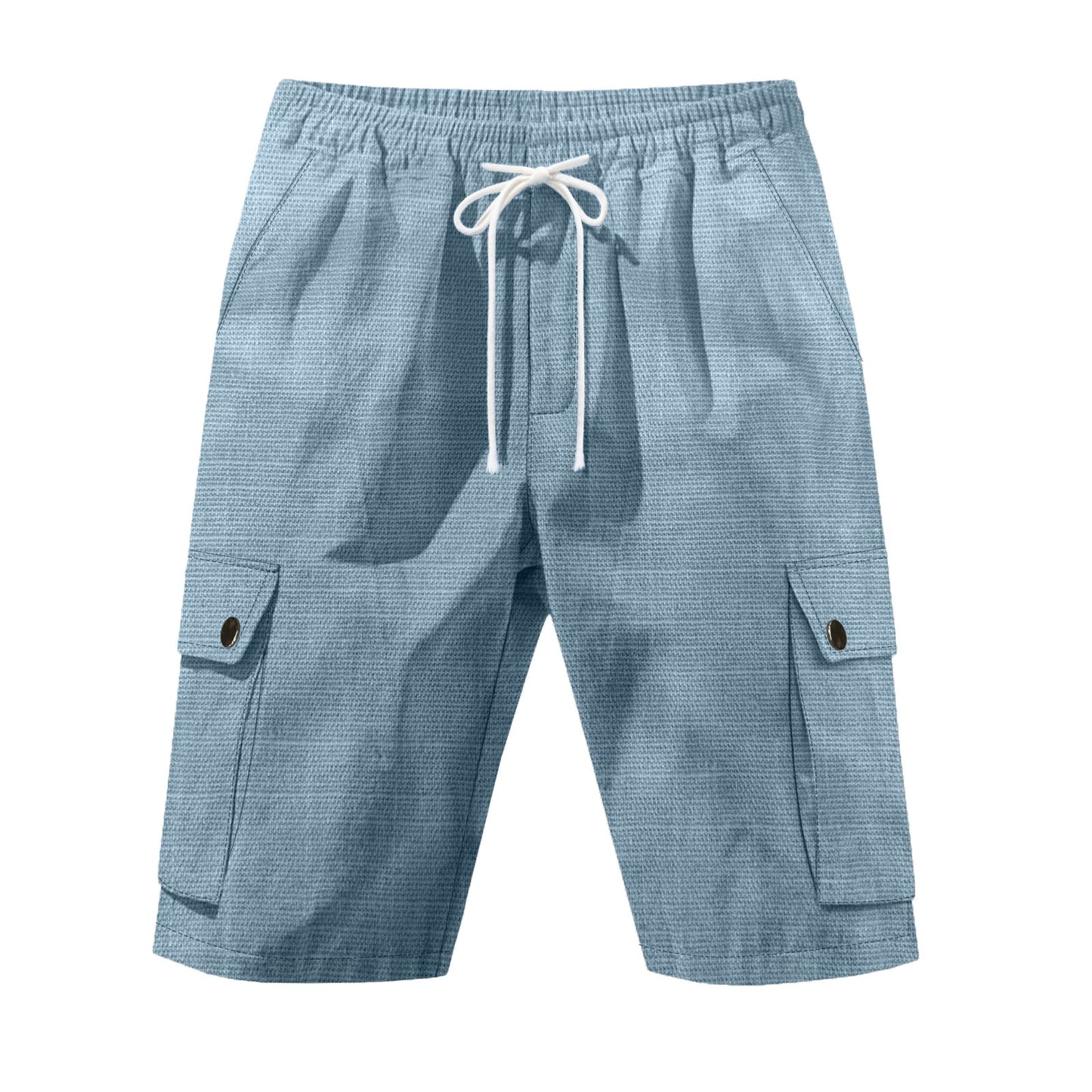 Herren Cargo Shorts Bequem Mit Kordelzug und Seitentaschen