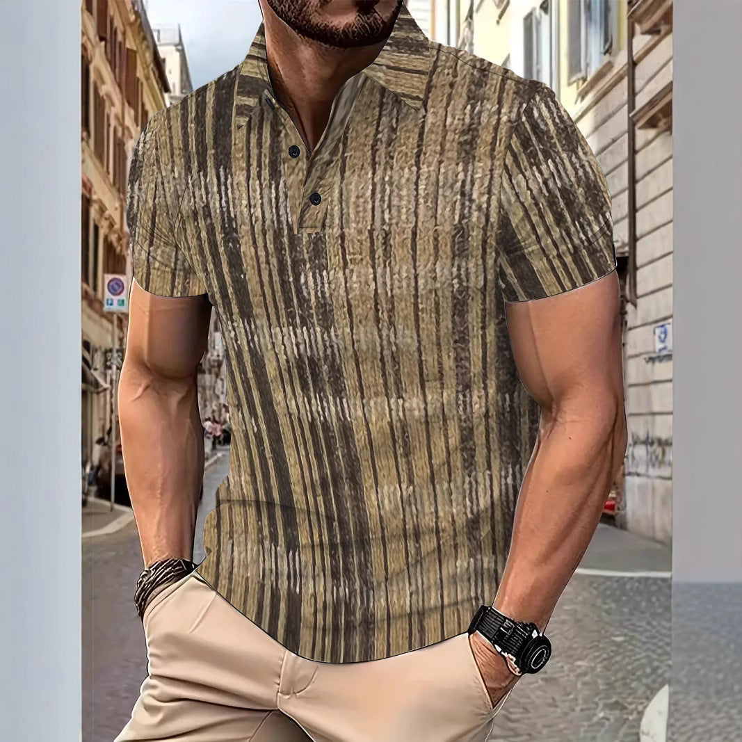 Herren Poloshirt Streifenmuster Modern Trendy - BerlinGlamour