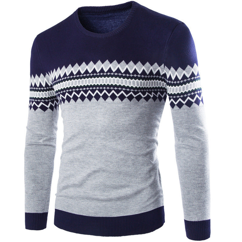 Herren Strickpullover Geometrisches Muster Modern Style