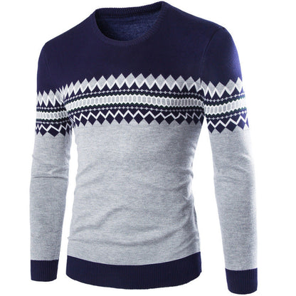 Herren Strickpullover Geometrisches Muster Modern Style
