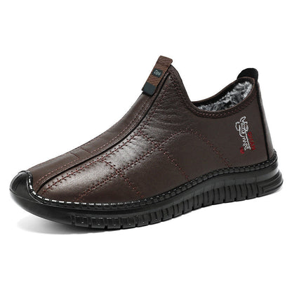 Damen Leder Hausschuhe Bequem Warm Rutschfest
