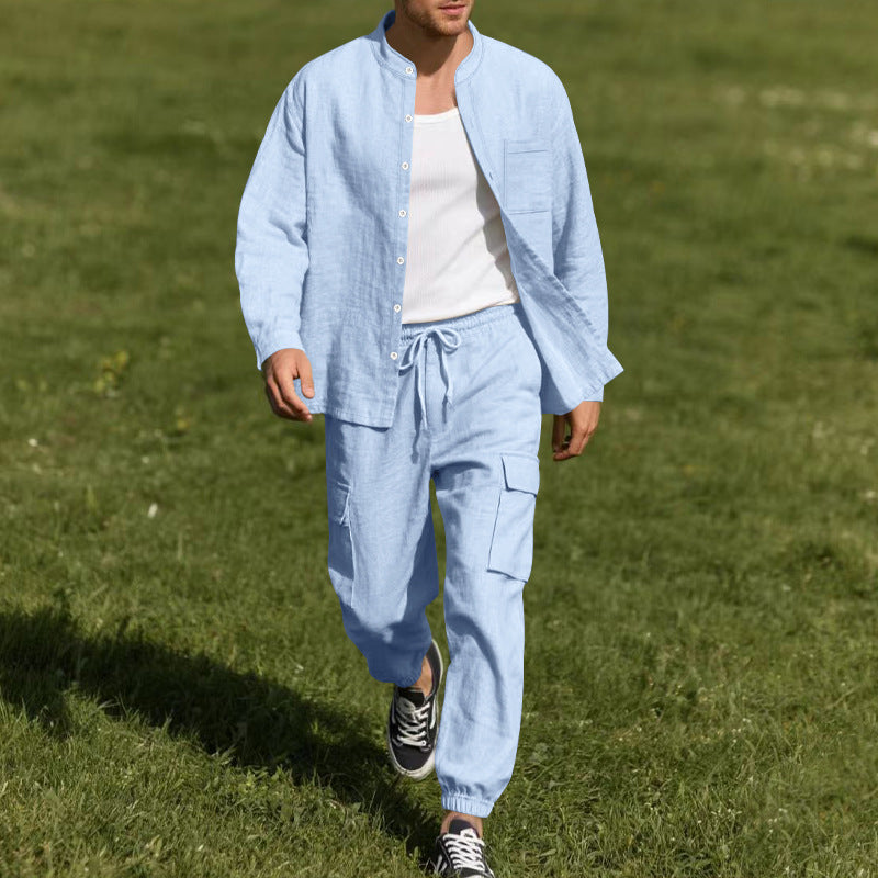 Herren Hemd mit Cargo-Hose bequem lässig Casual - BerlinGlamour