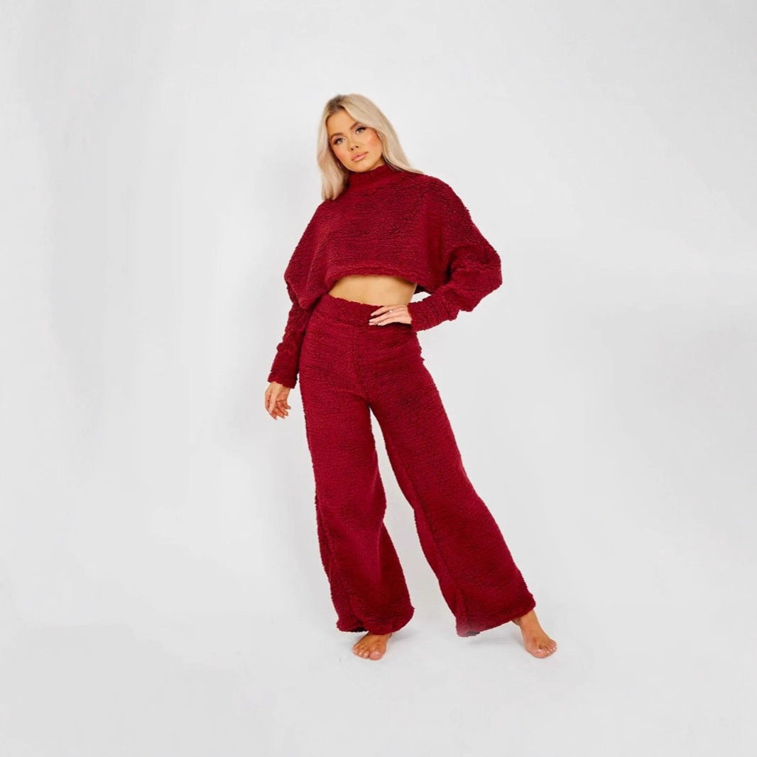 Weiches Damen Plüsch-Set Warm