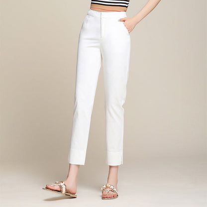 Damen Slimfit Hose mit Bundfalten Elegant