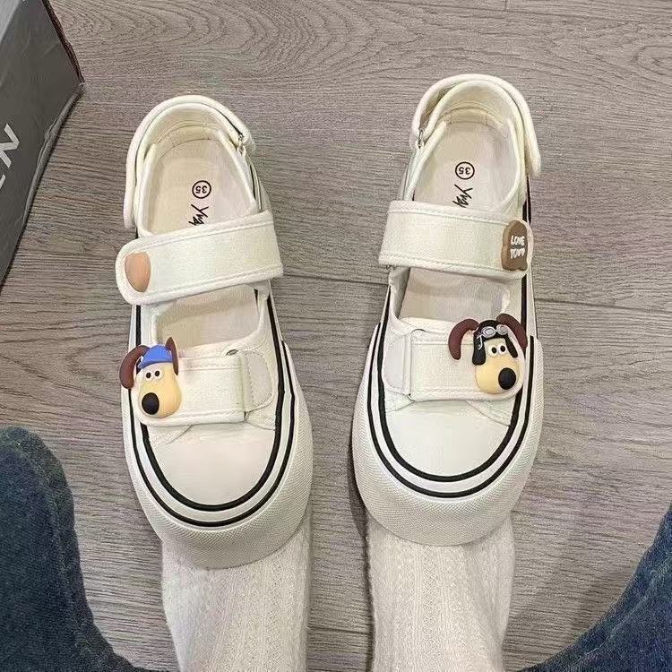 Damen Sneaker Sportlich Bequem Klettverschluss Weißen