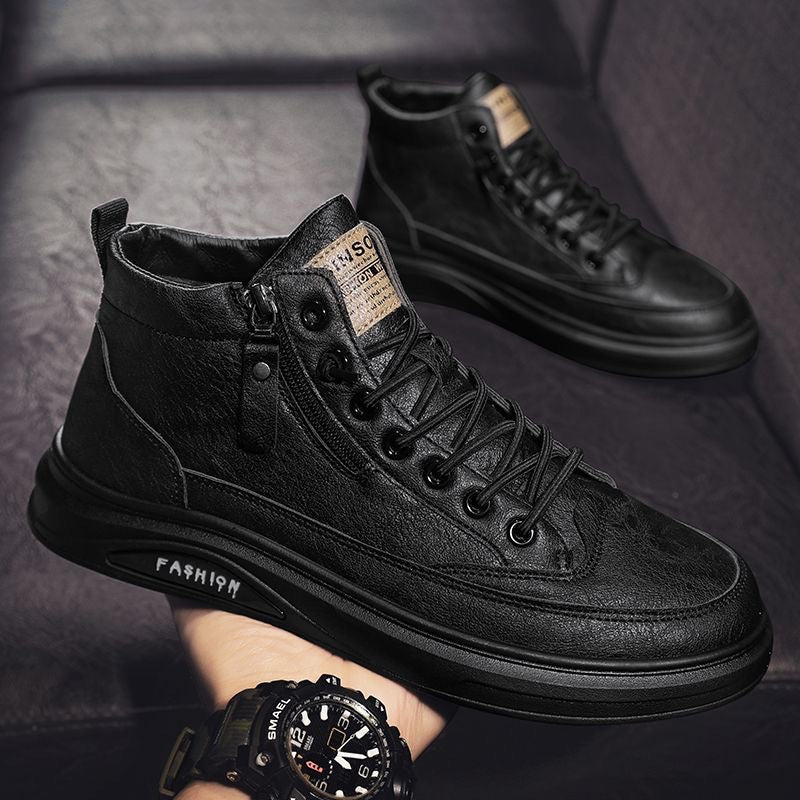 Damen Sneaker High-Top mit Reißverschluss und dämpfender Sohle Sportlich - BerlinGlamour
