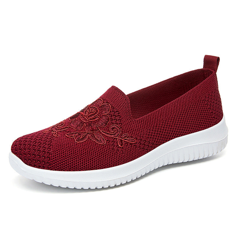 Damen Slip-On Schuhe Blumenmuster atmungsaktiv