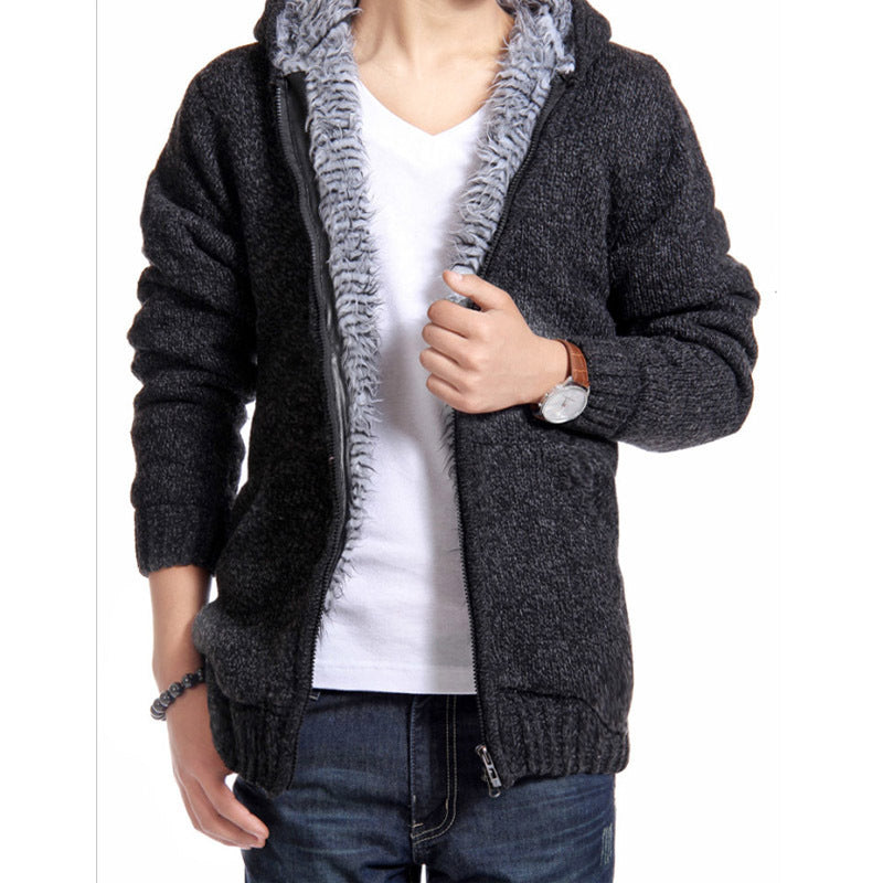 Herren Strickjacke Kuschelig Warm mit Weichem Innenfutter