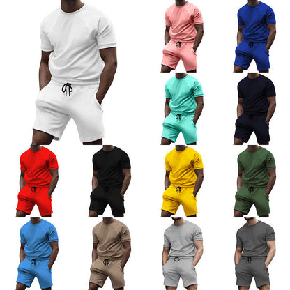 Herren Sportanzug Kurzarm Oberteil Bequeme Laufshorts - BerlinGlamour