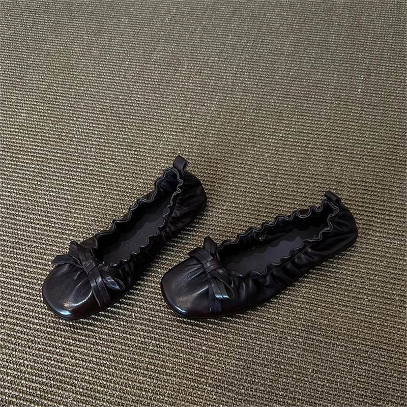 Damen Ballerinas Raffiniert Elastisch Rüschen Design