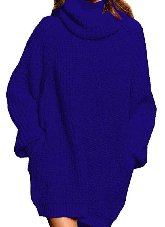 Damen Strickpullover Oversized Großkragen Modern