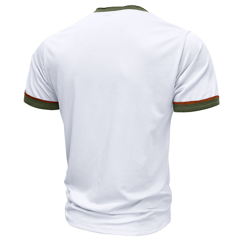 Herren Poloshirt Elegantes Design Kontrastfarben