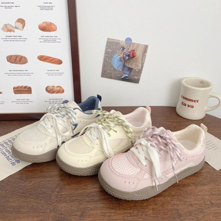 Damen Sneaker Sportlich Schnürsystem Rutschfest
