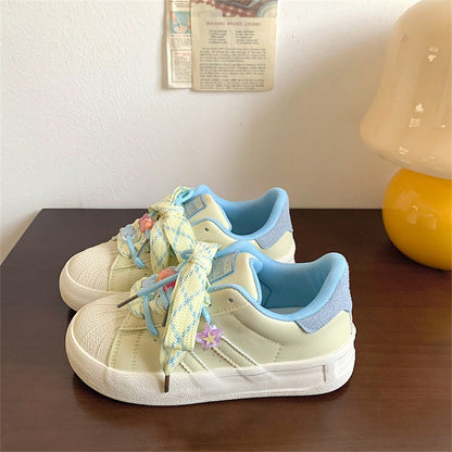 Damen Sportschuhe Verspielte Schnürsenkel Freizeitschuh Modern