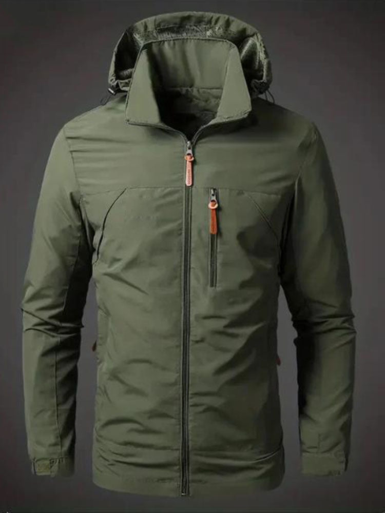 Herren Funktionsjacke Wetterfest mit Kapuze Outdoor