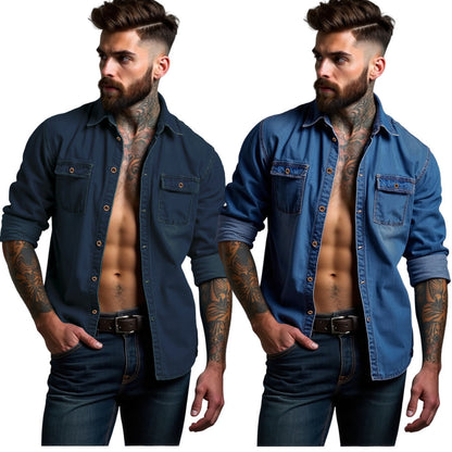 Bequemes Herren Baumwoll Hemd Casual Modern