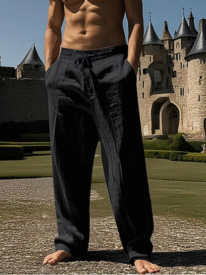 Leichte Herren Sommerhose Linen Beige