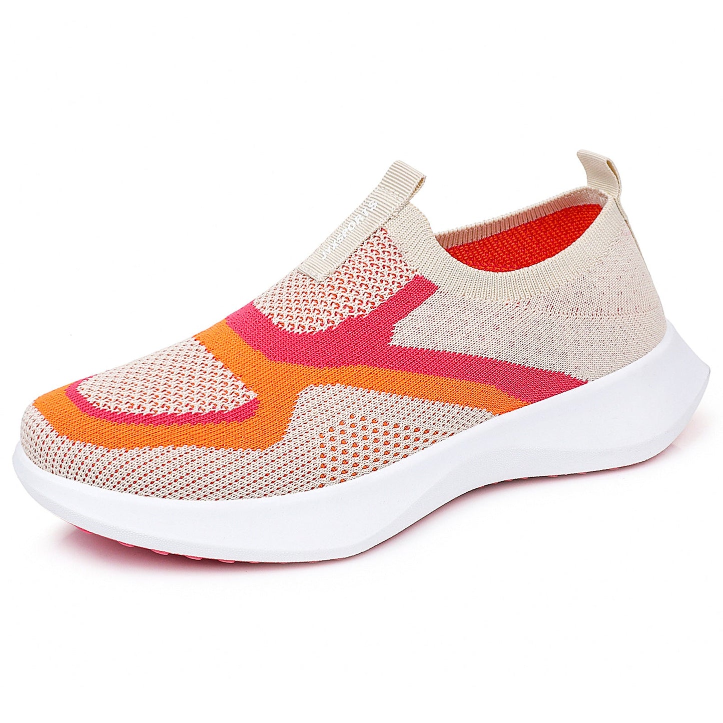 Damen Sport Sneaker Bequem Elastisch Slip-On Schuhe