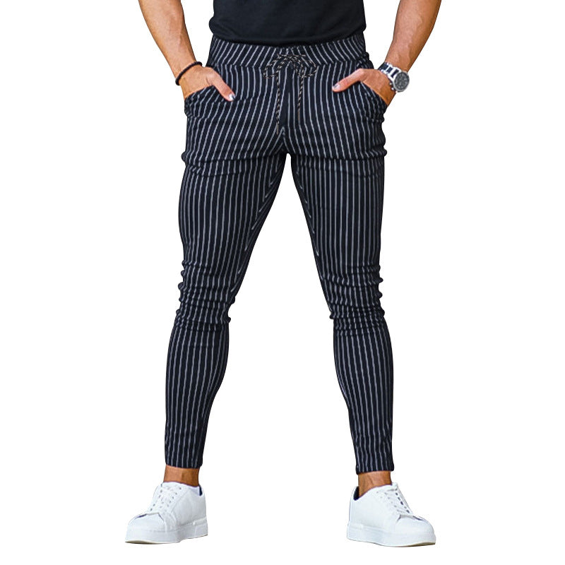 Herren Jeans Stretch Streifenlook Modern Slimfit