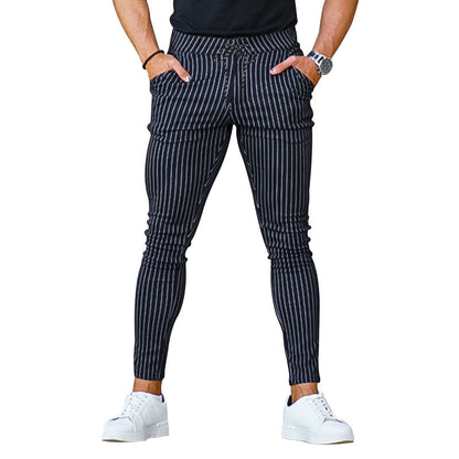Herren Jeans Stretch Streifenlook Modern Slimfit