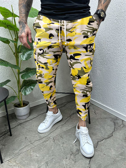 Herren Jogginghose Camouflage Elastisch Mit Taschen