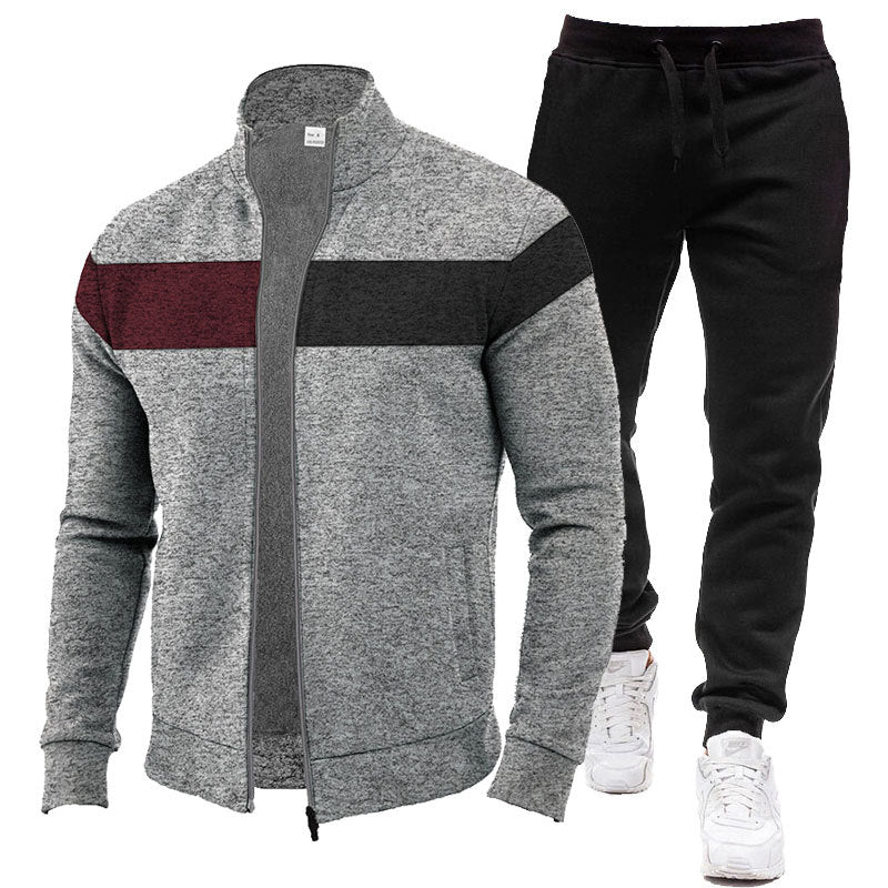 Herren Sportliches Sweatshirt-Set wird zu: Herren Sportswear Sweatshirt Set Grau - BerlinGlamour