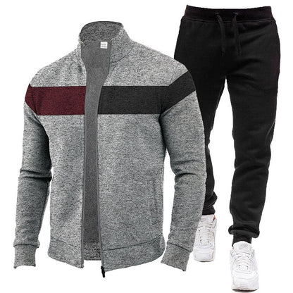Herren Sportliches Sweatshirt-Set wird zu: Herren Sportswear Sweatshirt Set Grau - BerlinGlamour