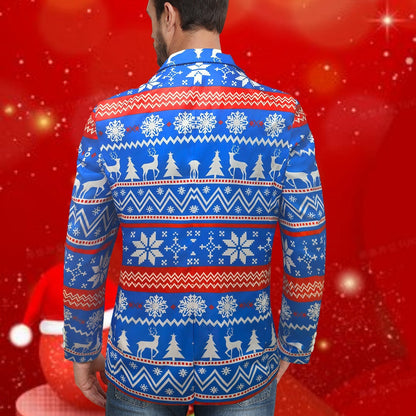 Weihnachts-Blazer Herren Festlich Glanz Schwarz