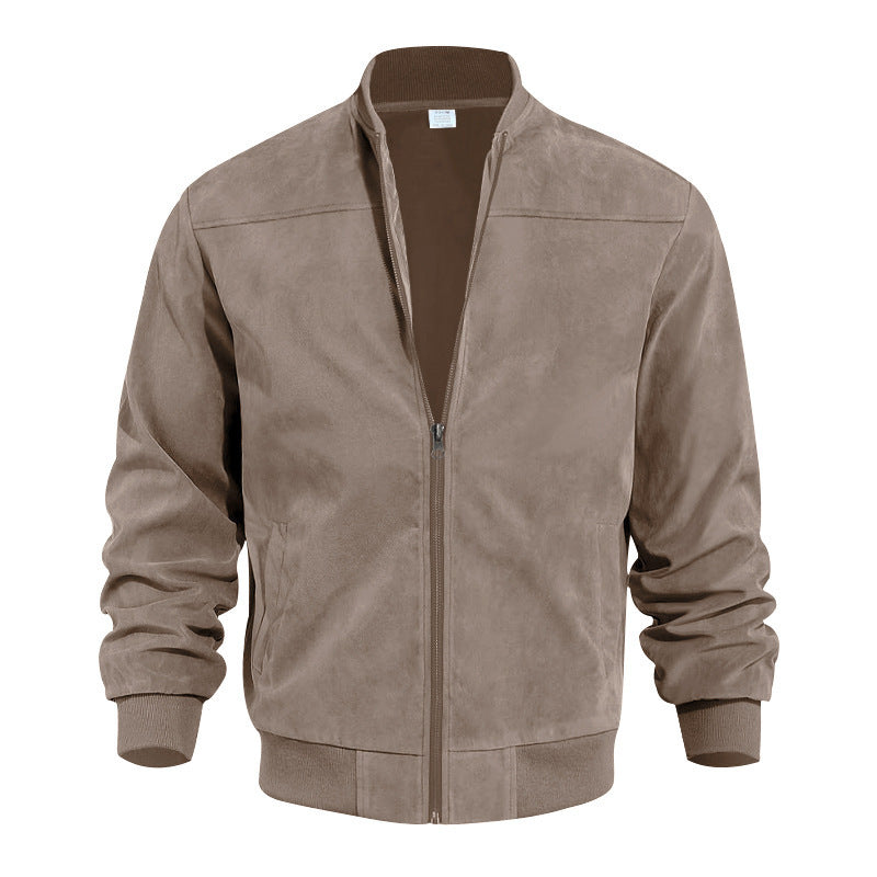 Herren Steppjacke Strukturiert Modern Ribb-Bündchen